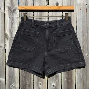Madewell black denim Emmett shorts 24